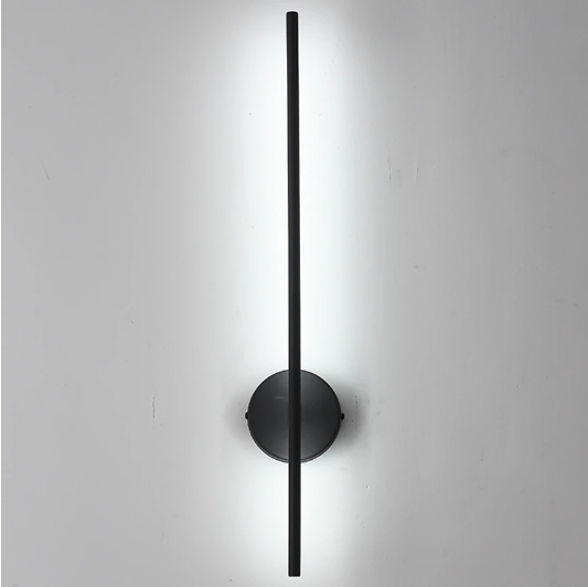 SLIM BLACK BAR WALL LAMP