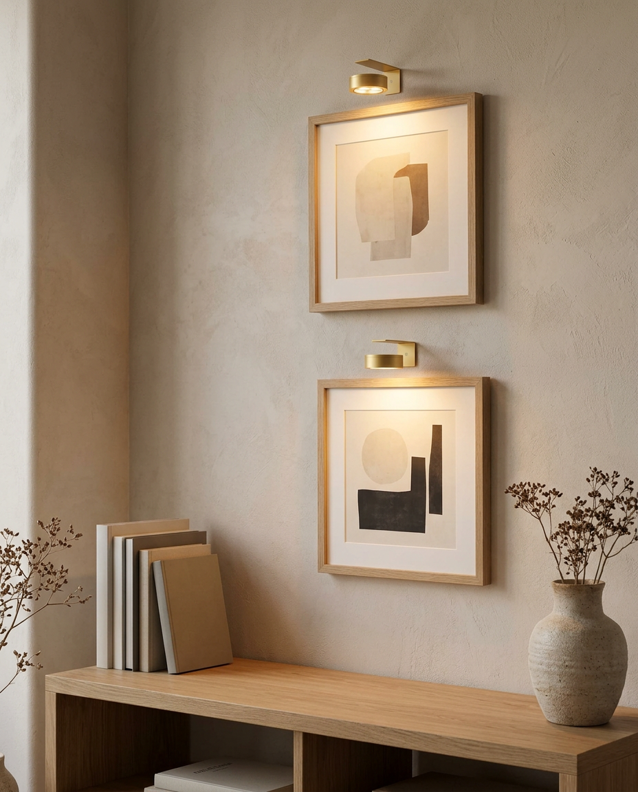 SmartGlow Mood Lighting around framed art