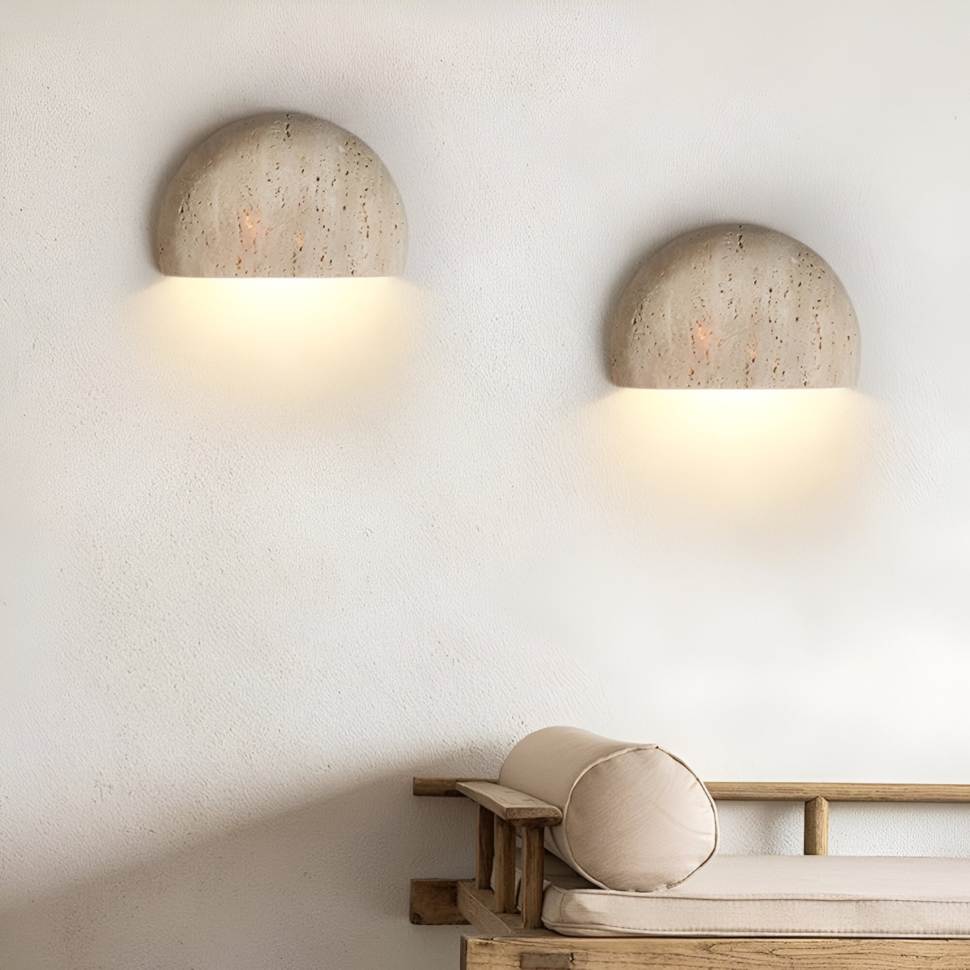 TRAVERTINE ARCH WALL LAMP