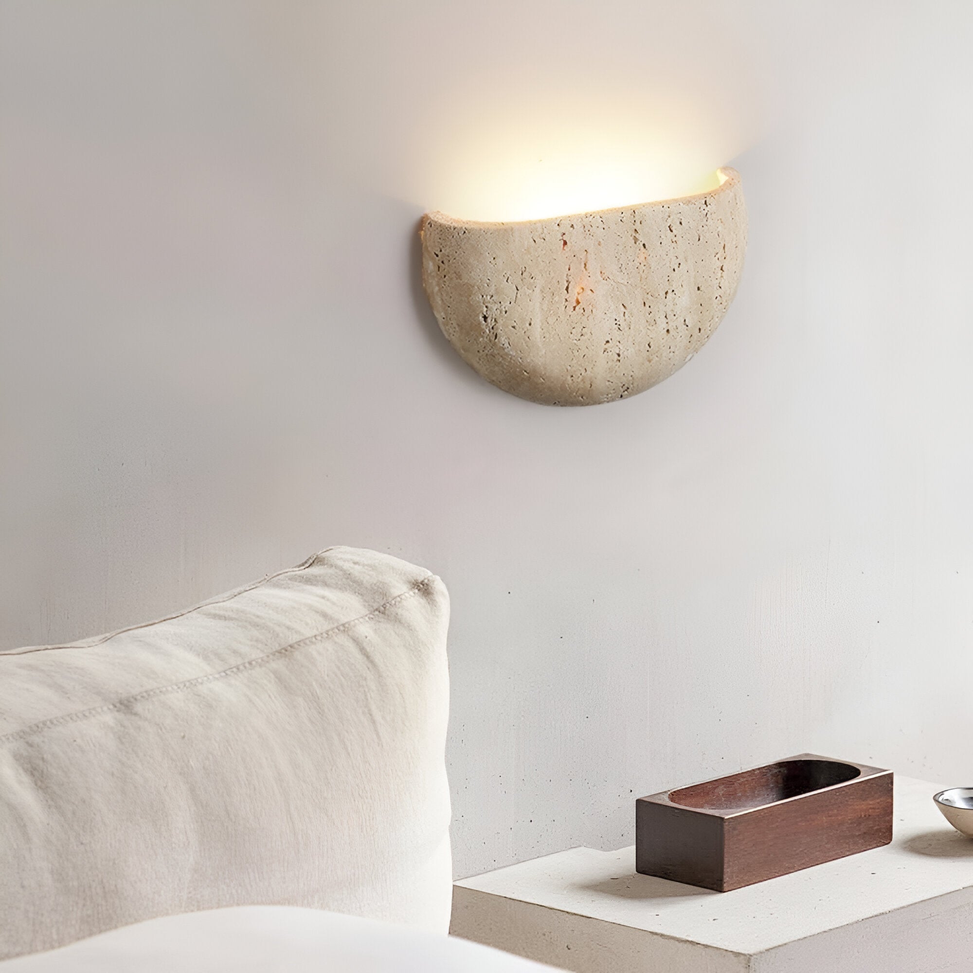 TRAVERTINE ARCH WALL LAMP