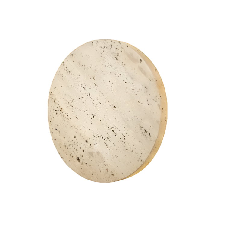 TRAVERTINE ROUND WALL LAMP