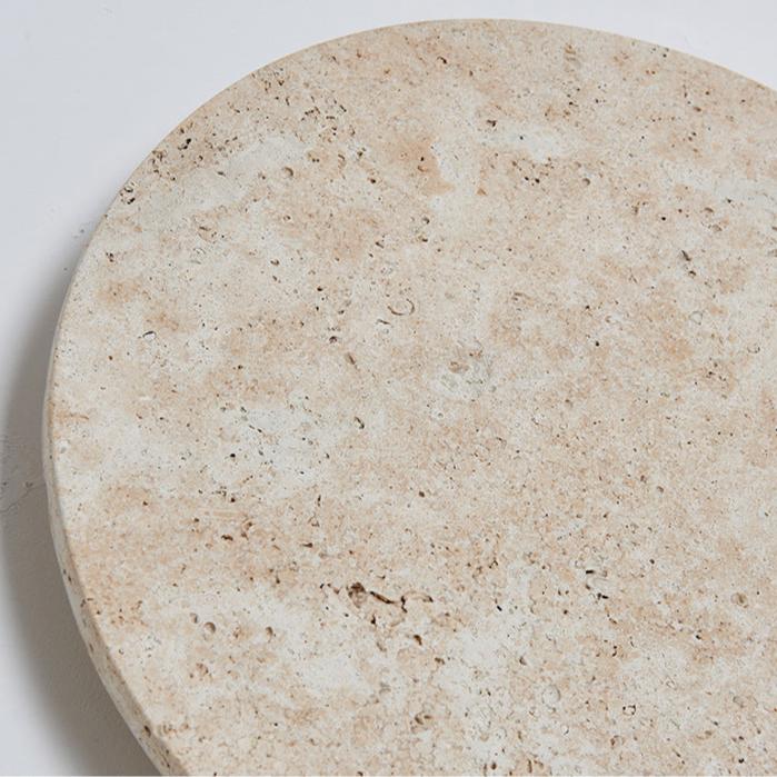 TRAVERTINE ROUND WALL LAMP