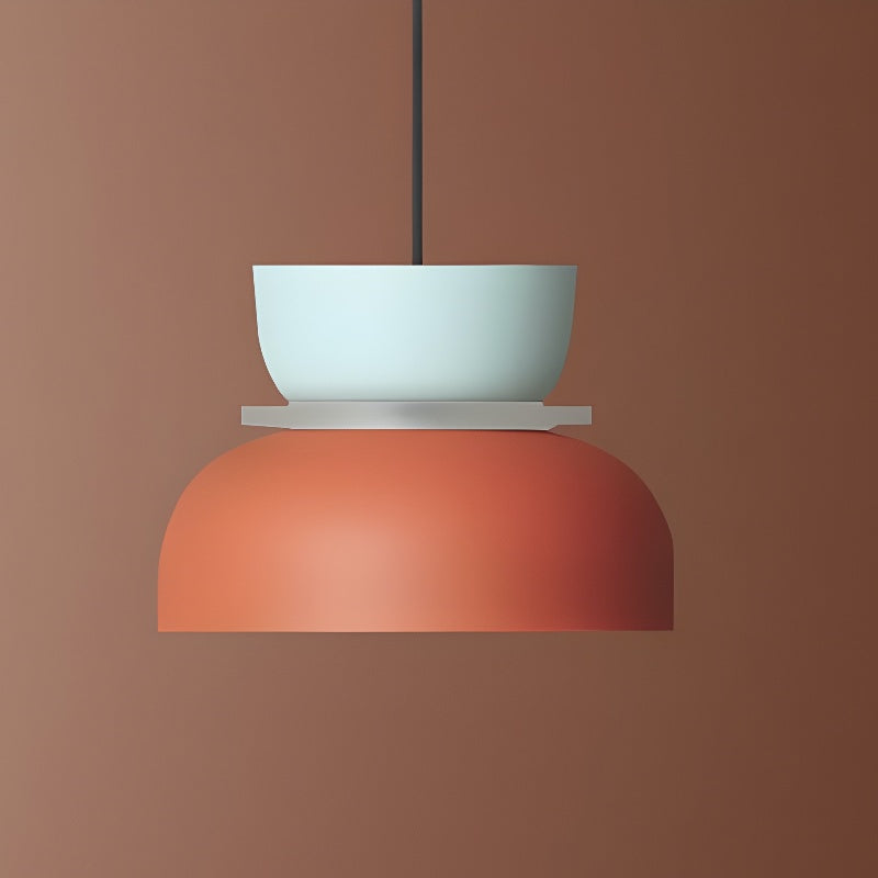 TWO-TONE STACKED BOWL PENDANT