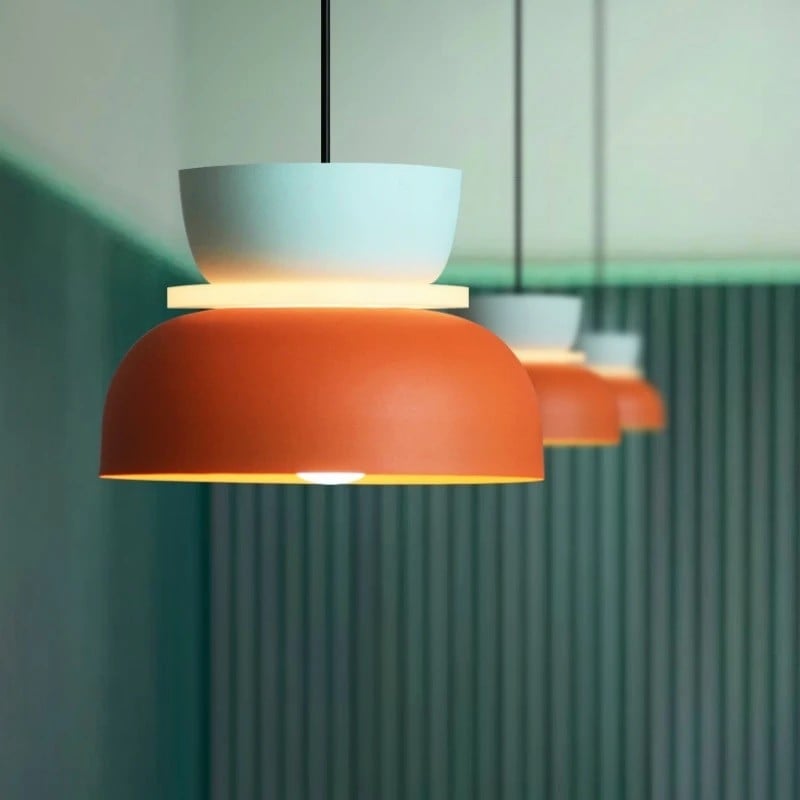 TWO-TONE STACKED BOWL PENDANT