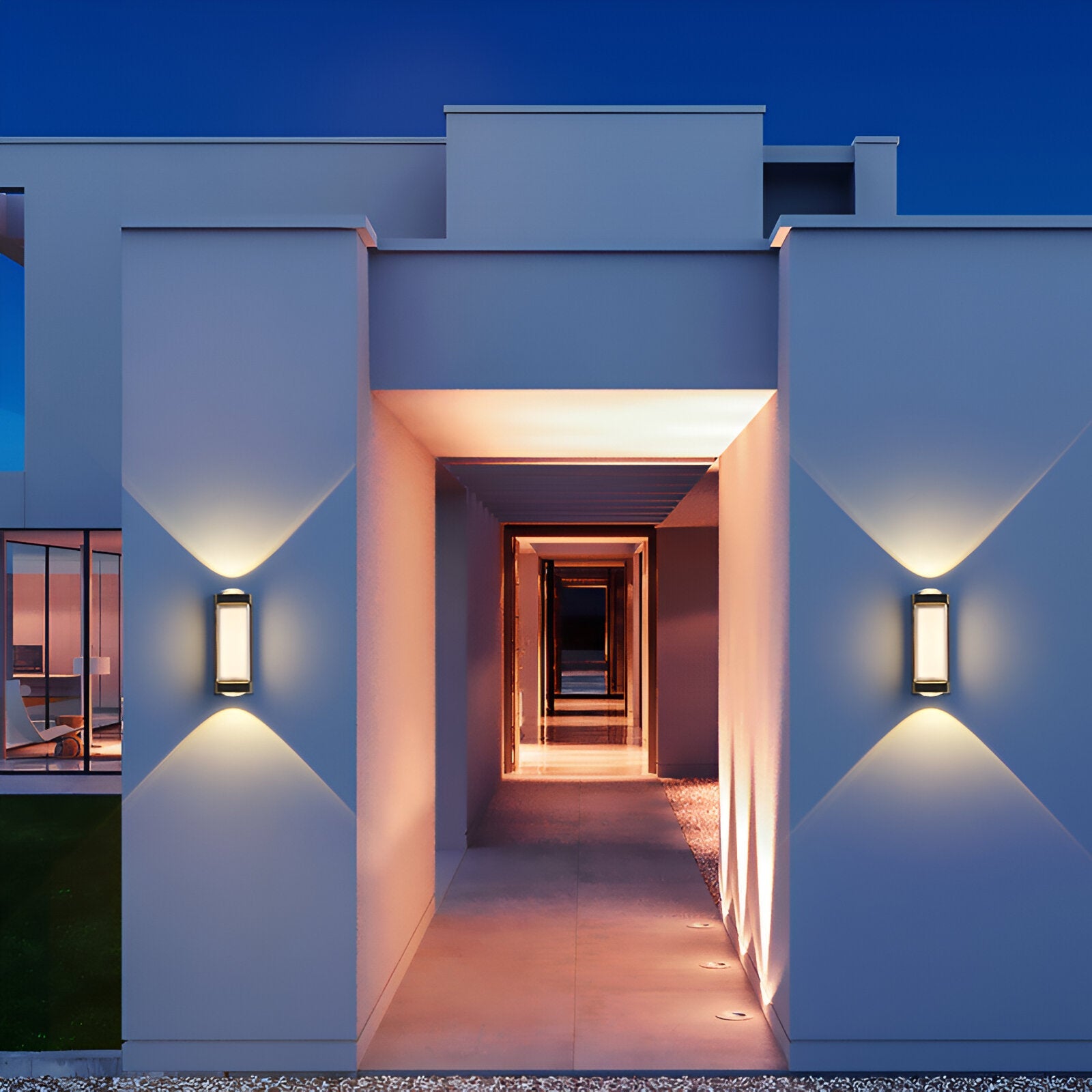 Nordic Up Down Acrylic Waterproof Minimalist Outdoor Wall Light