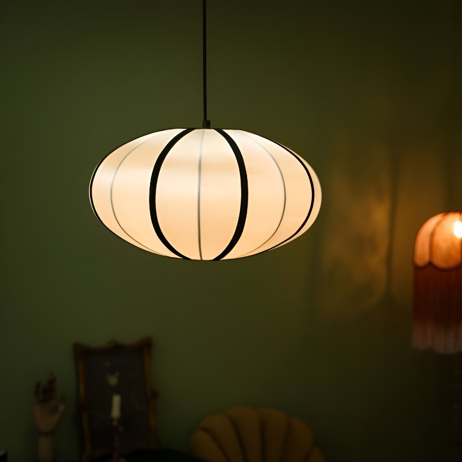VEIL PLEATED SAUCER PENDANT