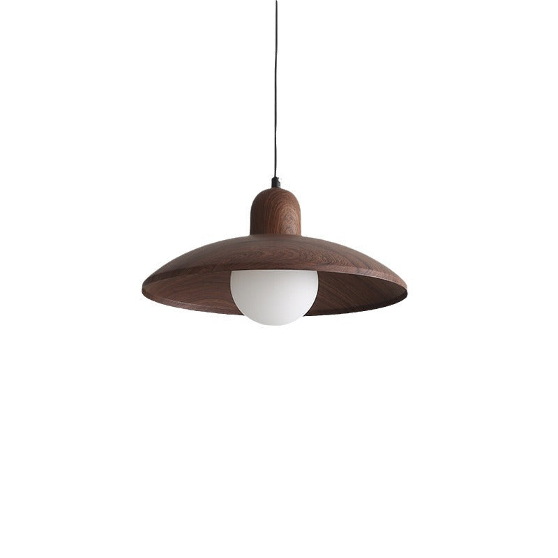 WALNUT SAUCER DISC PENDANT
