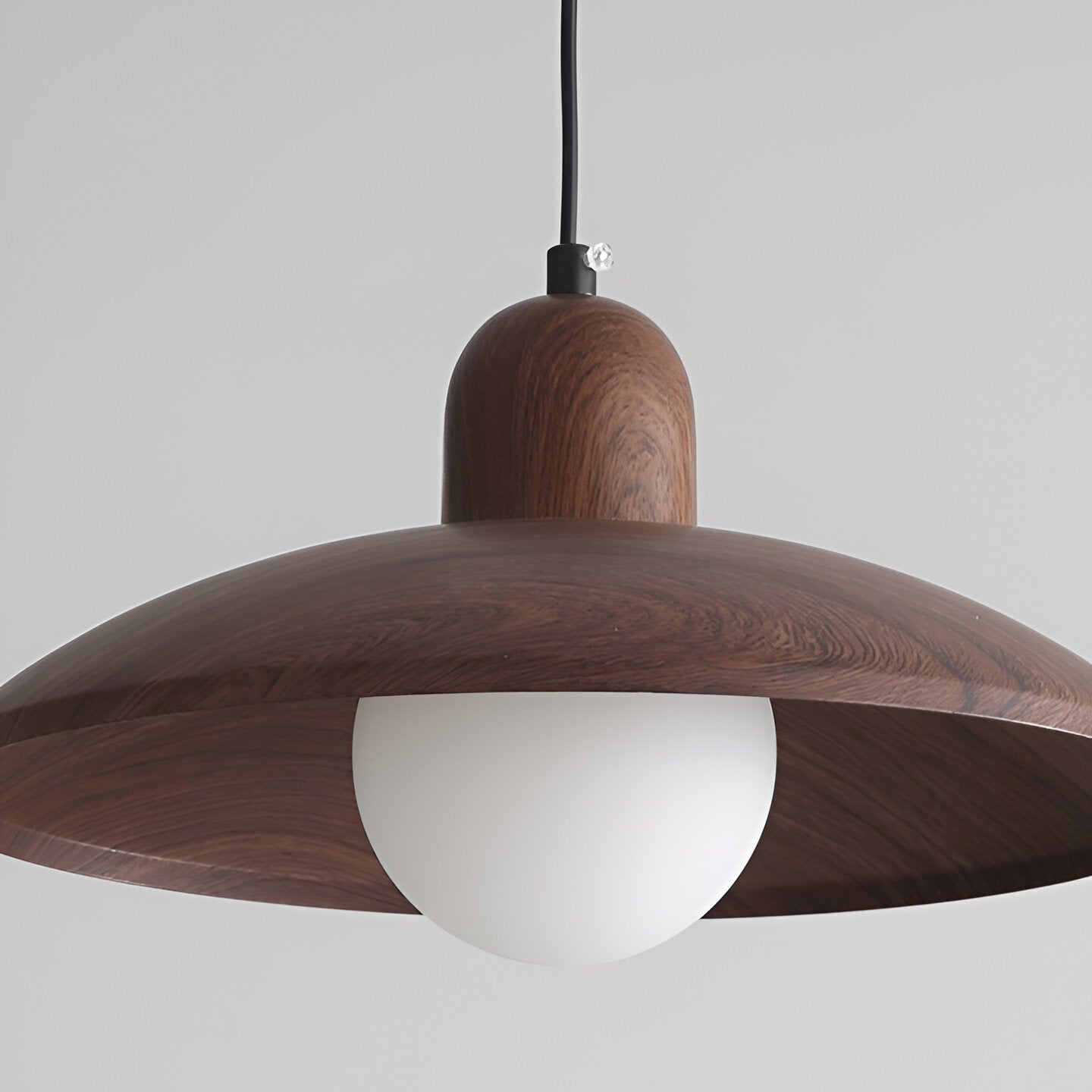 WALNUT SAUCER DISC PENDANT