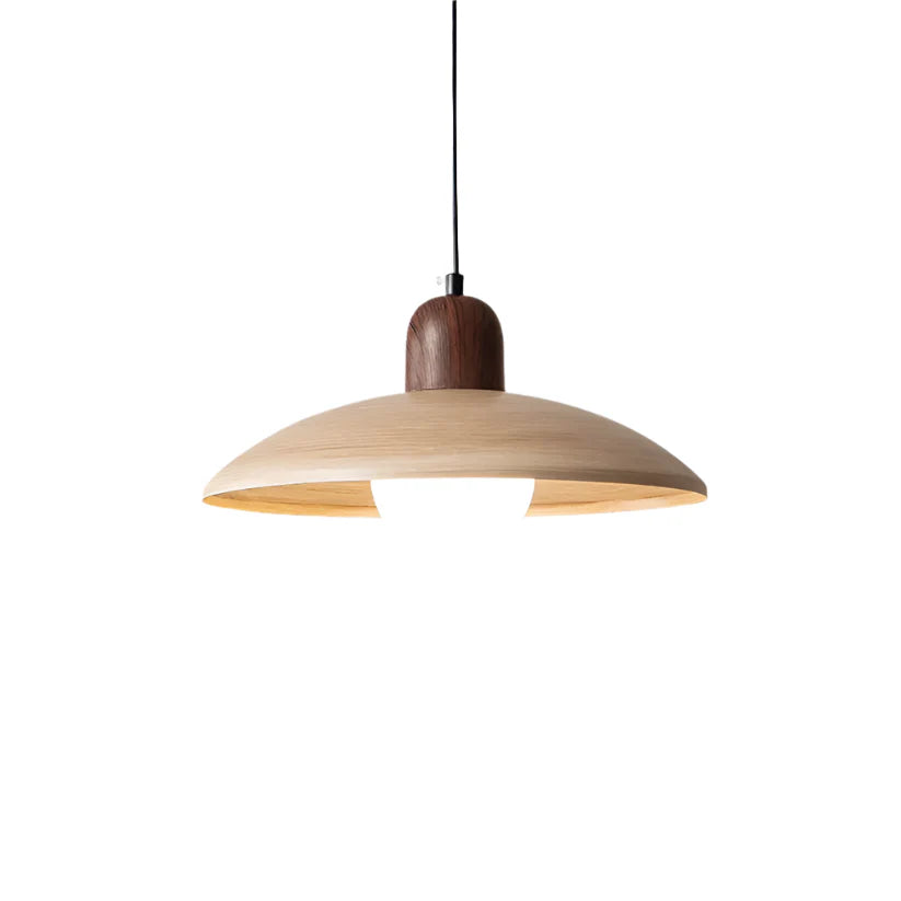 WALNUT SAUCER DISC PENDANT