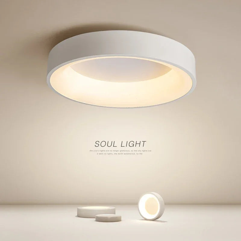 WHITE DRUM CEILING LAMP
