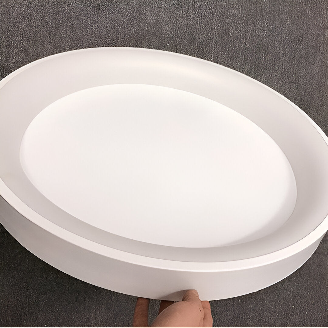 WHITE DRUM CEILING LAMP