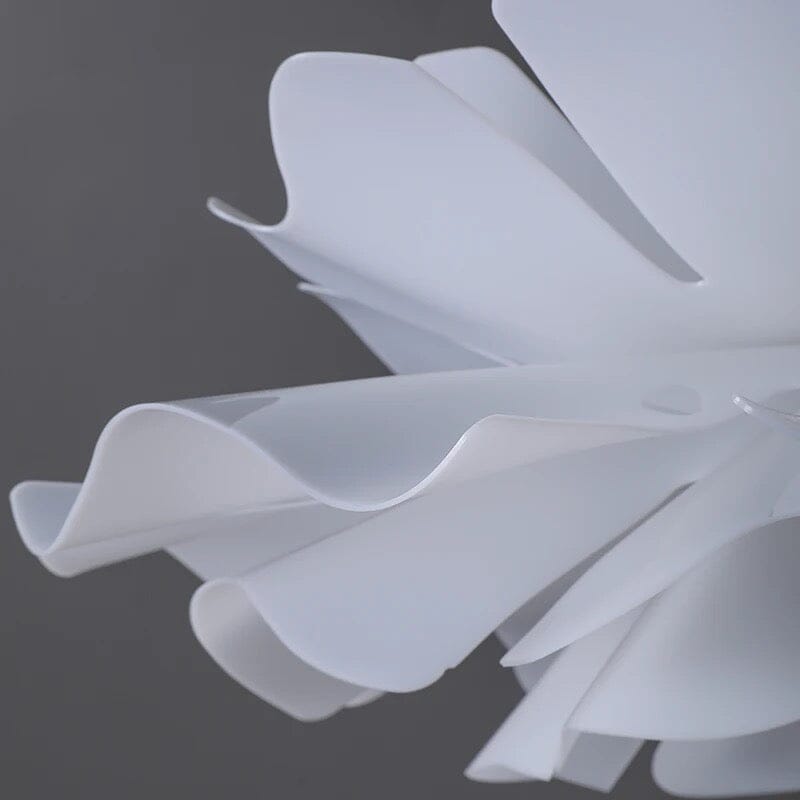 WHITE RUFFLE CLOUD PENDANT