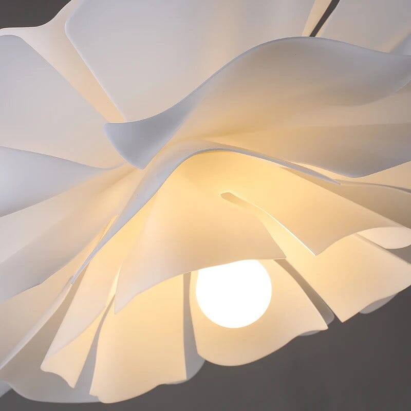 WHITE RUFFLE CLOUD PENDANT