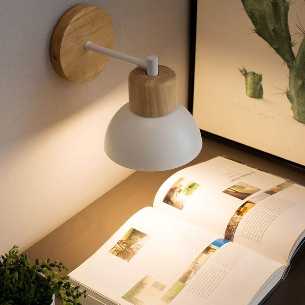 WOOD ARM DOME WALL LAMP