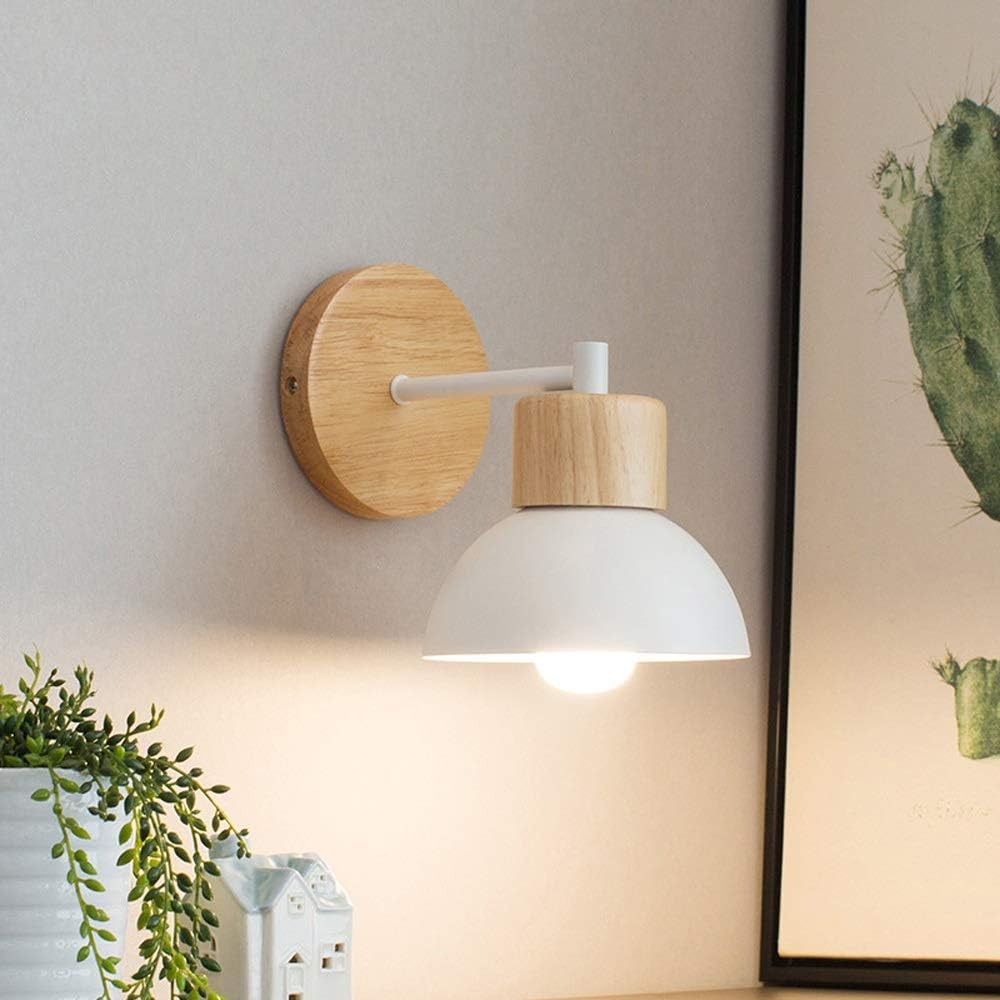 WOOD ARM DOME WALL LAMP