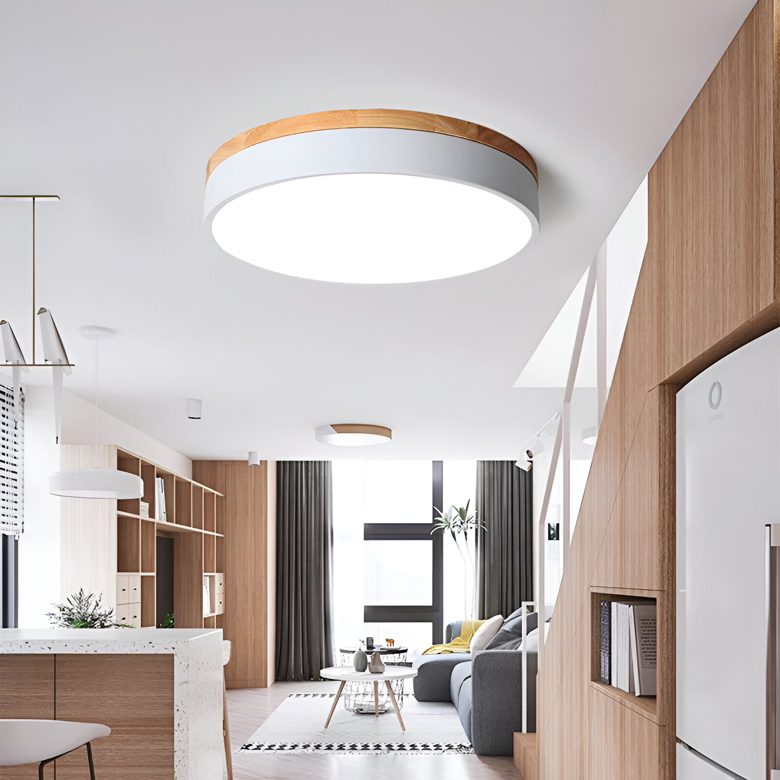 WOOD BAND CEILING LAMP