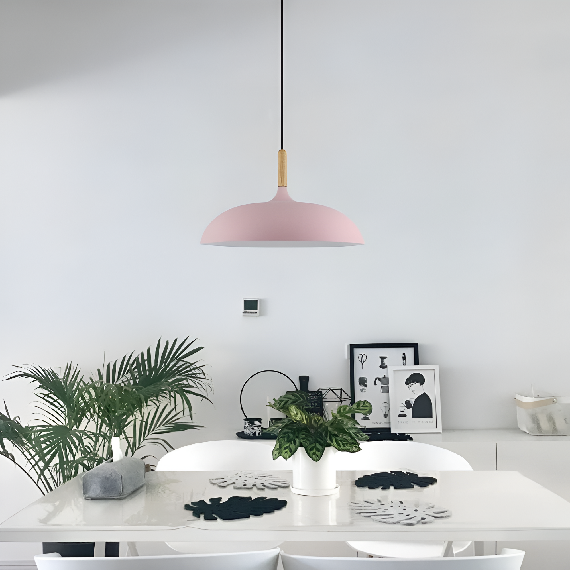 Nordic Style Wood Iron Art Pendant Light