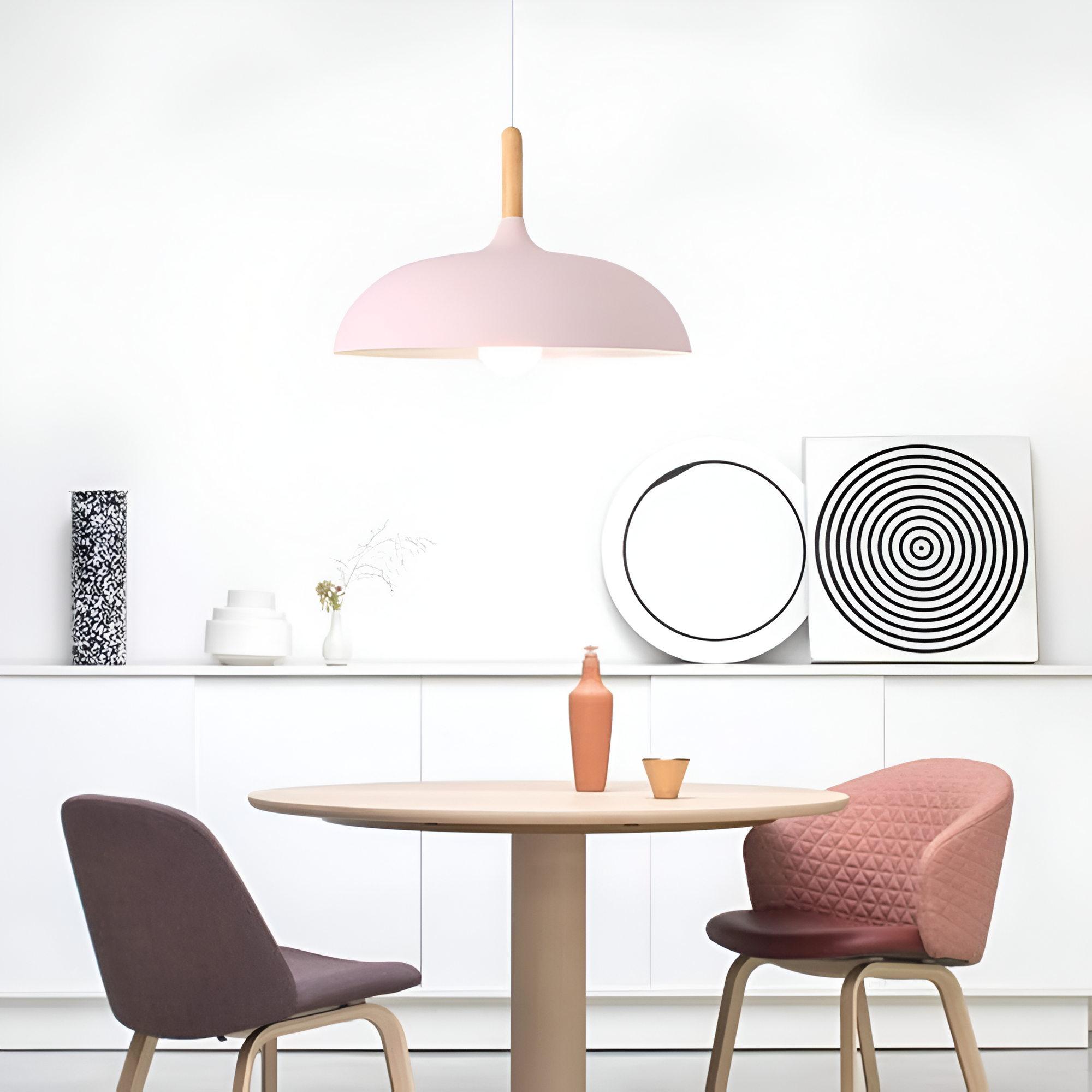 Nordic Style Wood Iron Art Pendant Light